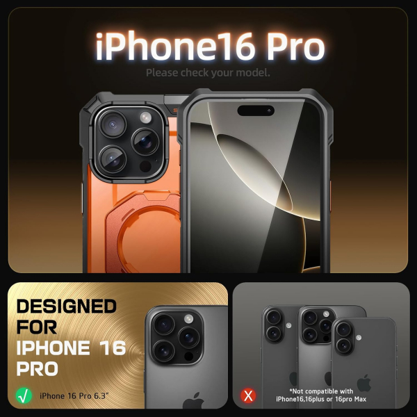 SUPCASE Apple iPhone 16 Pro UB Grip Rugged Klf-Magma