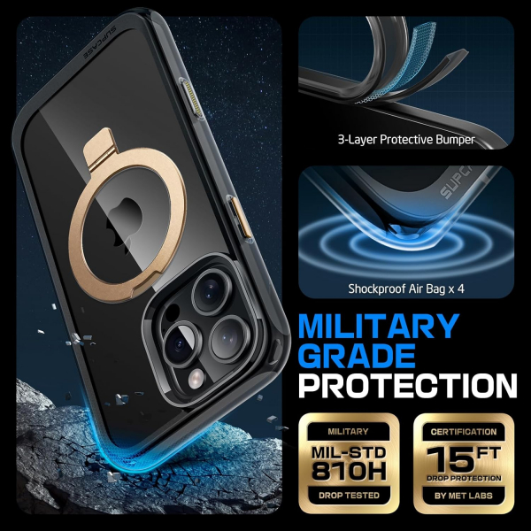 SUPCASE Apple iPhone 16 Pro UB Mag Klf-Black Gold