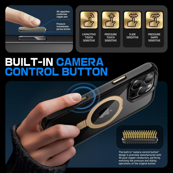 SUPCASE Apple iPhone 16 Pro UB Mag Klf-Black Gold