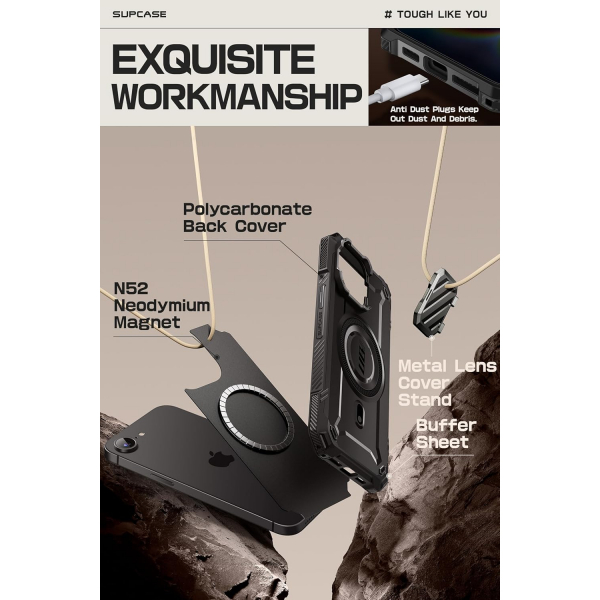SUPCASE Apple iPhone 16e UBMag XT Klf-Black