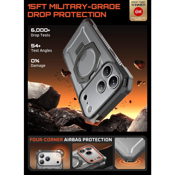 SUPCASE Apple iPhone 17 Pro Max UB Grip Rugged K�l�f-Translucent Gray
