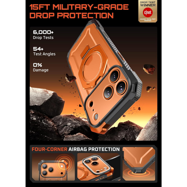 SUPCASE Apple iPhone 17 Pro Max UB Grip Rugged K�l�f-Translucent Coral