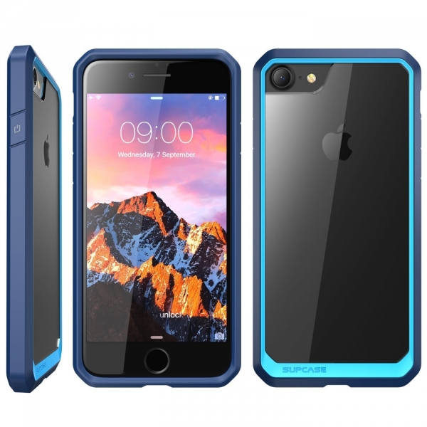 SUPCASE Apple iPhone 8 Unicorn Beetle Serisi effaf Klf-Blue Navy