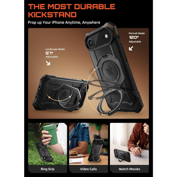 SUPCASE Apple iPhone Air UB Grip Rugged Klf-Black