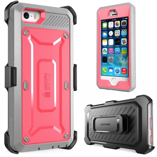 SUPCASE Apple iPhone SE/5/5S Unicorn Beetle PRO Serisi Klf-Pink