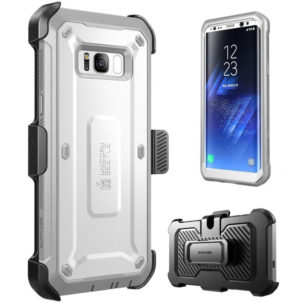 SUPCASE Samsung Galaxy S8 Plus Full-body Rugged Holster Klf-White