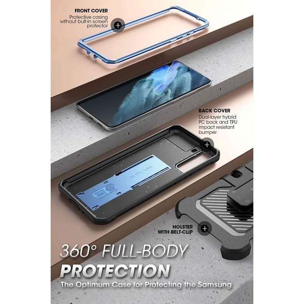 SUPCASE Galaxy S21 Plus Unicorn Beetle Pro Serisi Klf-Blue