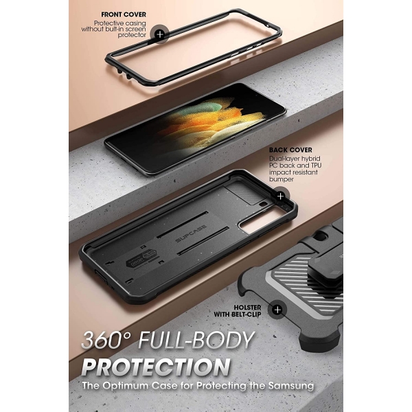 SUPCASE Galaxy S21 Plus Unicorn Beetle Pro Serisi Klf-Black