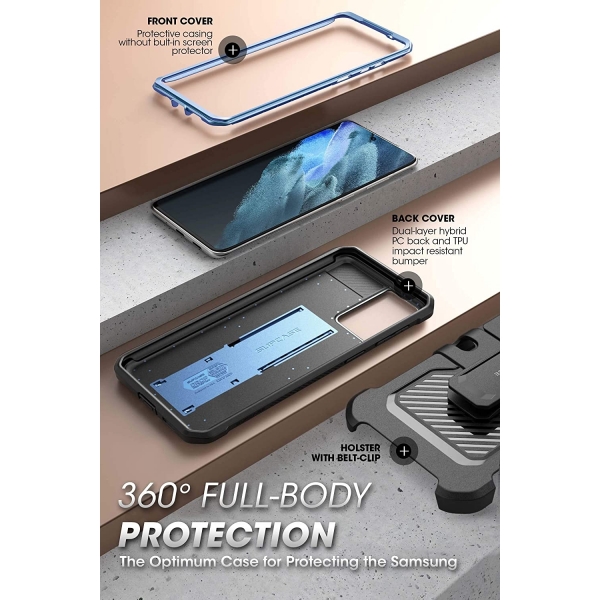 SUPCASE Galaxy S21 Ultra Unicorn Beetle Pro Serisi Klf-Blue