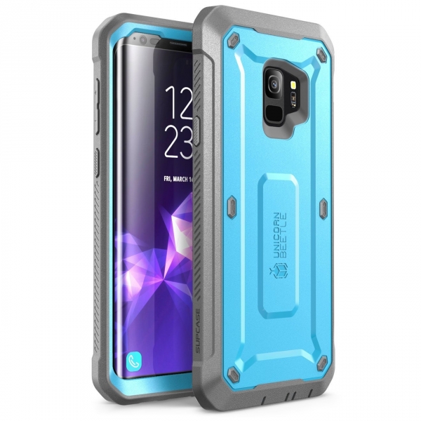 SUPCASE Galaxy S9 Kemer Klipsli Klf-Blue