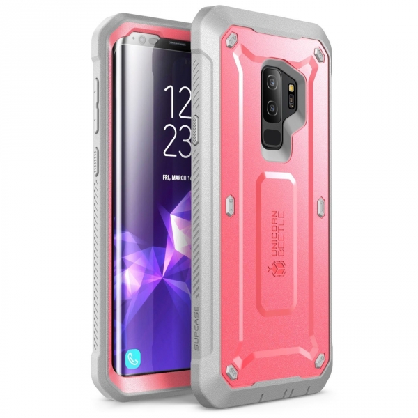 SUPCASE Galaxy S9 Plus Kemer Klipsli Klf-Pink