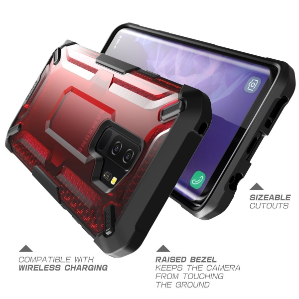 SUPCASE Galaxy S9 Plus Unicorn Beetle Seri Klf-Red