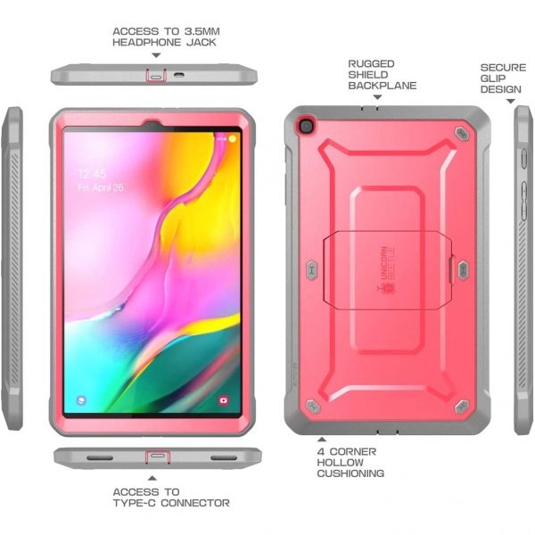 SUPCASE Galaxy Tab A Unicorn Beetle Pro Serisi Klf (10.1 in)(2019)-Pink