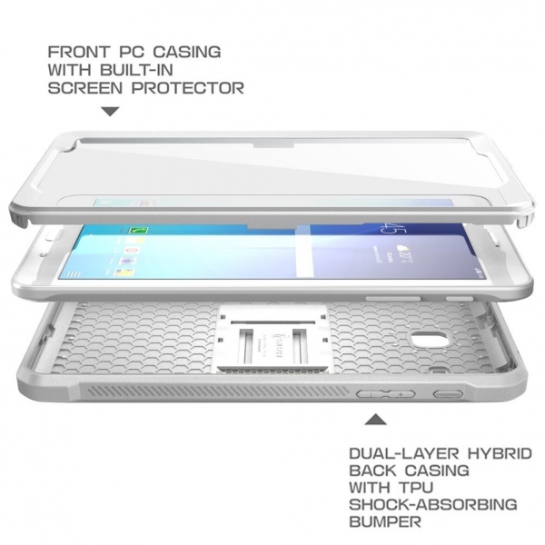 SUPCASE Galaxy Tab E Unicorn Beetle PRO Seri Klf (8.0 in)-White