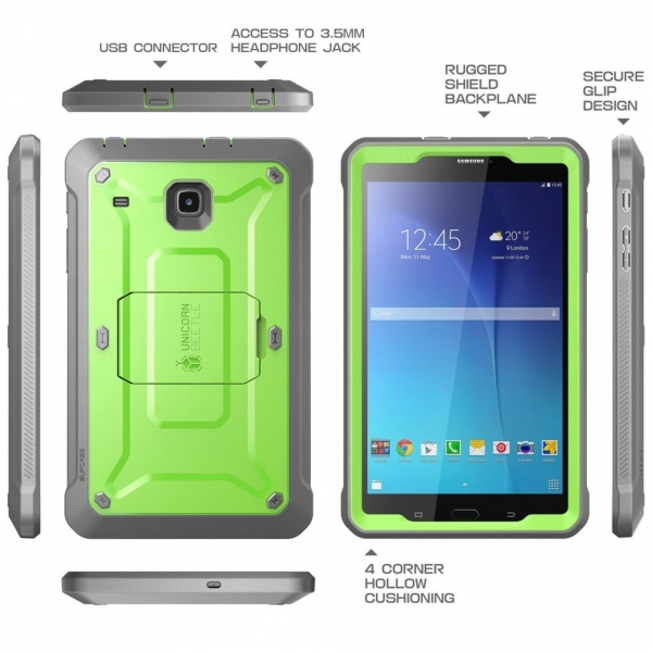 SUPCASE Galaxy Tab E Unicorn Beetle PRO Seri Klf (8.0 in)-Green