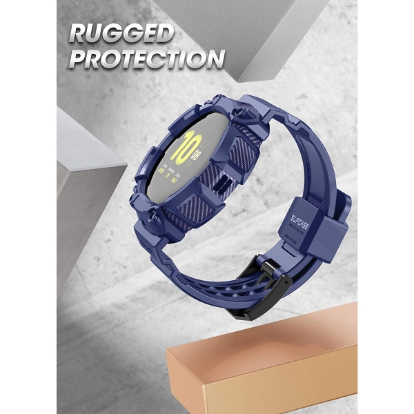 SUPCASE Galaxy Watch Active 2 Unicorn Beetle Pro Serisi Klf (44mm)-Blue