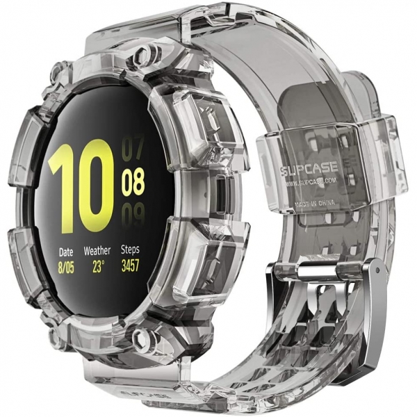SUPCASE Galaxy Watch Active 2 Unicorn Beetle Pro Serisi Klf (44mm)-Clear