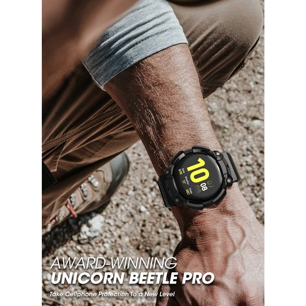 SUPCASE Galaxy Watch Active 2 Unicorn Beetle Pro Serisi Klf(40mm)-Black