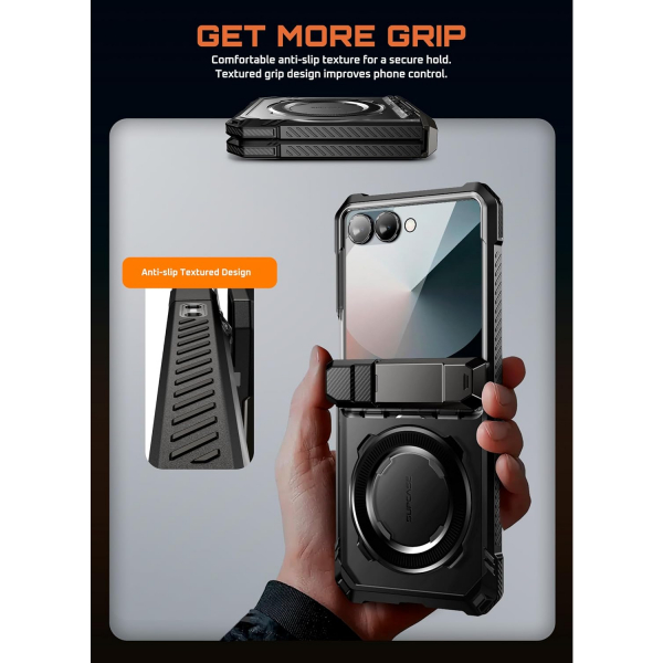 SUPCASE Samsung Galaxy Z Flip 7 UBP Klf -Black 