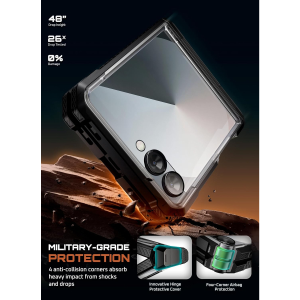 SUPCASE Samsung Galaxy Z Flip 7 UBP Klf -Black 