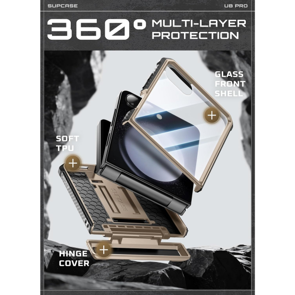SUPCASE Galaxy Z Flip 7 UBP Klipsli Klf -Desert