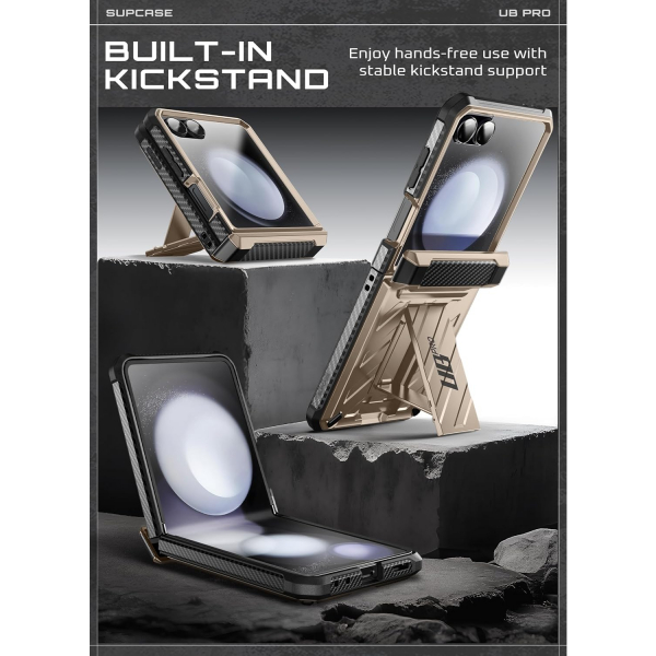 SUPCASE Galaxy Z Flip 7 UBP Klipsli Klf -Desert