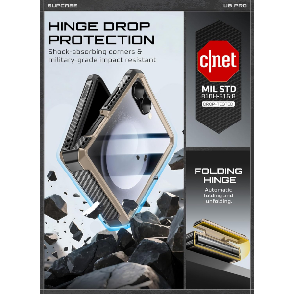 SUPCASE Galaxy Z Flip 7 UBP Klipsli Klf -Desert