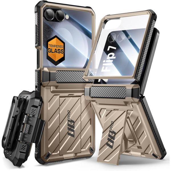 SUPCASE Galaxy Z Flip 7 UBP Klipsli Klf -Desert