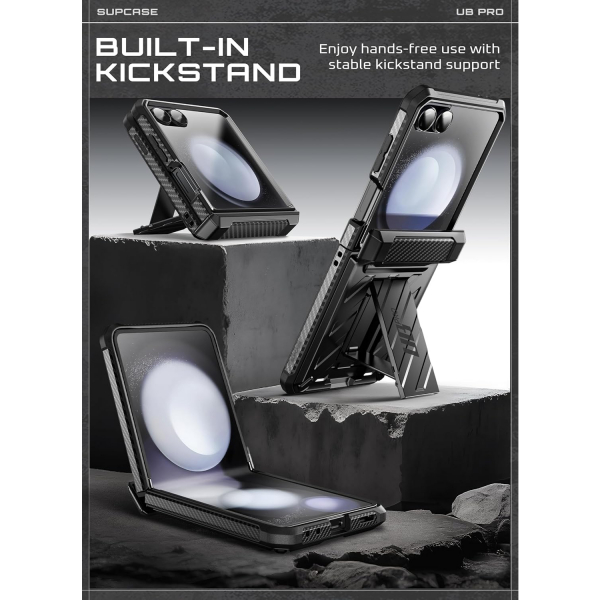 SUPCASE Galaxy Z Flip 7 UBP Klipsli Klf -Black 