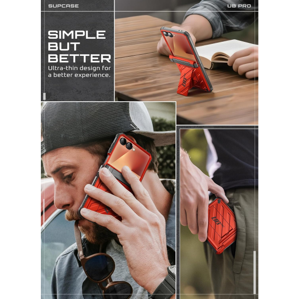 SUPCASE Galaxy Z Flip 7 UBP Klipsli Klf -Ruddy