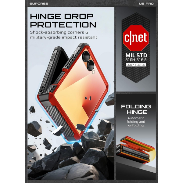 SUPCASE Galaxy Z Flip 7 UBP Klipsli Klf -Ruddy