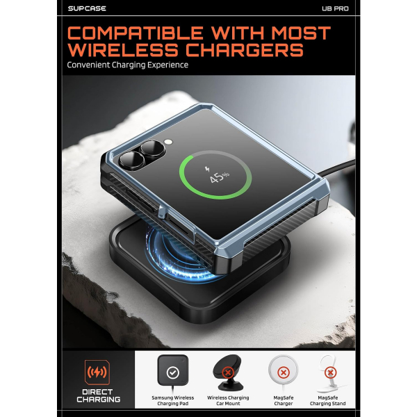SUPCASE Galaxy Z Flip 8 Darbe Korumal� Standl� K�l�f-Tilt