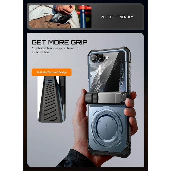 SUPCASE Galaxy Z Flip 8 MagSafe Korumal� Standl� K�l�f-Tilt