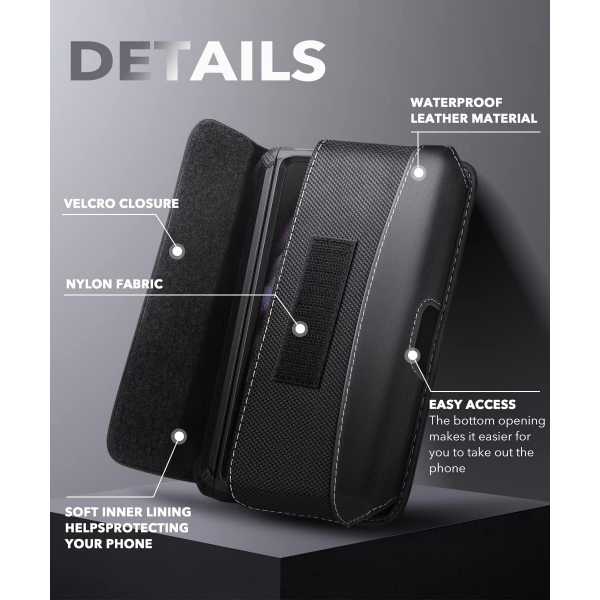 SUPCASE Deri Galaxy Z Fold 6 Klf-Black