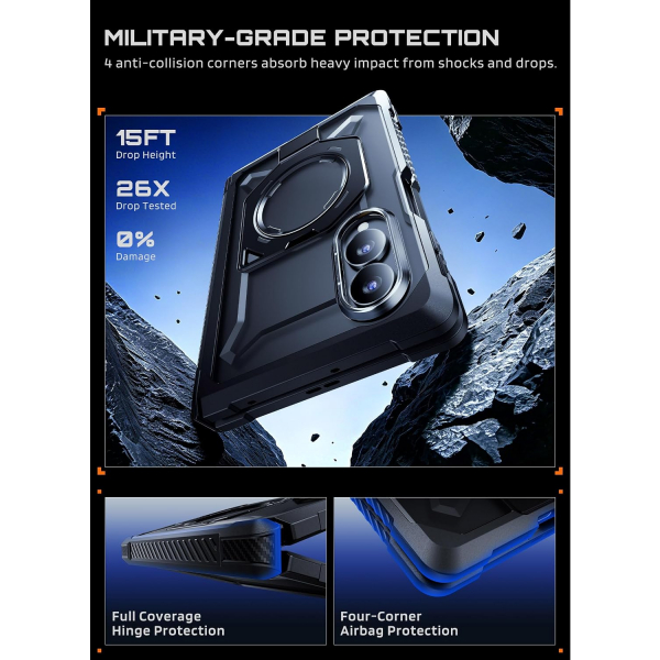 SUPCASE Galaxy Z Fold 8 MagSafe Uyumlu Standl� K�l�f-Black