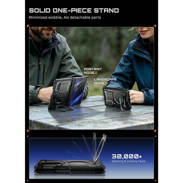 SUPCASE Galaxy Z Fold 8 MagSafe Uyumlu Standl� K�l�f-Black