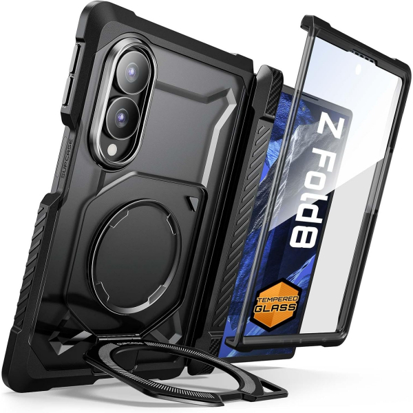 SUPCASE Galaxy Z Fold 8 MagSafe Uyumlu Standl� K�l�f-Black