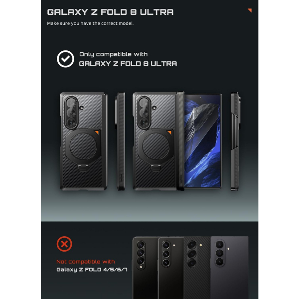 SUPCASE Galaxy Z Fold 8 Ultra MagSafe C�zdanl� K�l�f