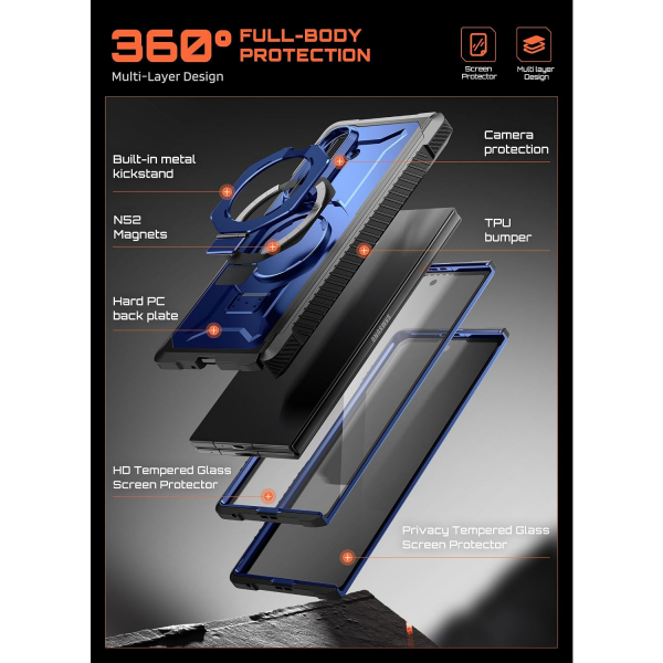 SUPCASE Galaxy Z Fold 8 Ultra MagSafe Uyumlu K�l�f-Cobalt