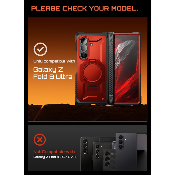 SUPCASE Galaxy Z Fold 8 Ultra MagSafe Uyumlu K�l�f-Ruddy