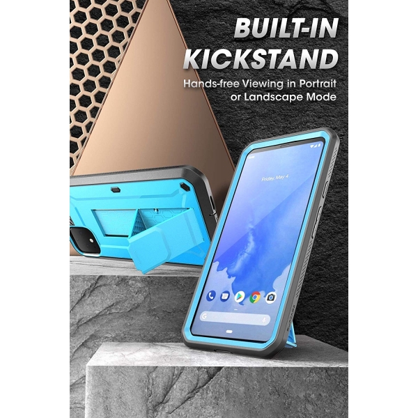 SUPCASE Google Pixel 4 XL Unicorn Beetle Pro Serisi Klf-Blue