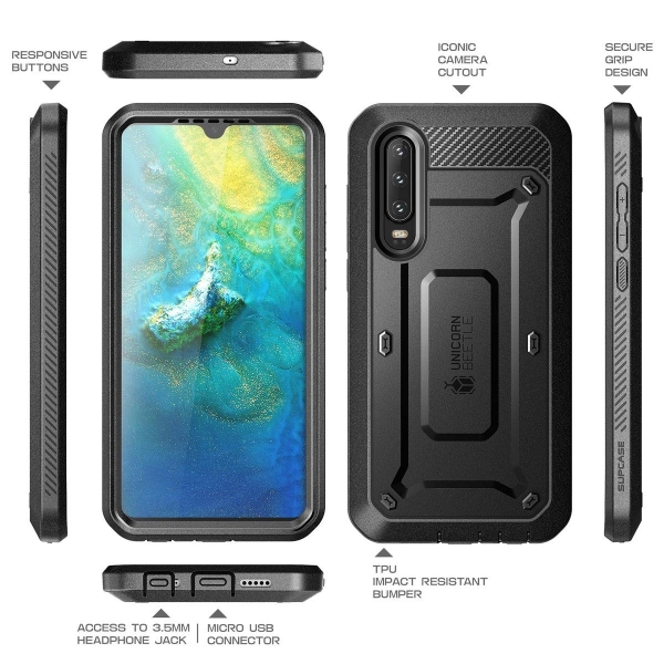 SUPCASE Huawei P30 Unicorn Beetle Pro Serisi Klf-Black