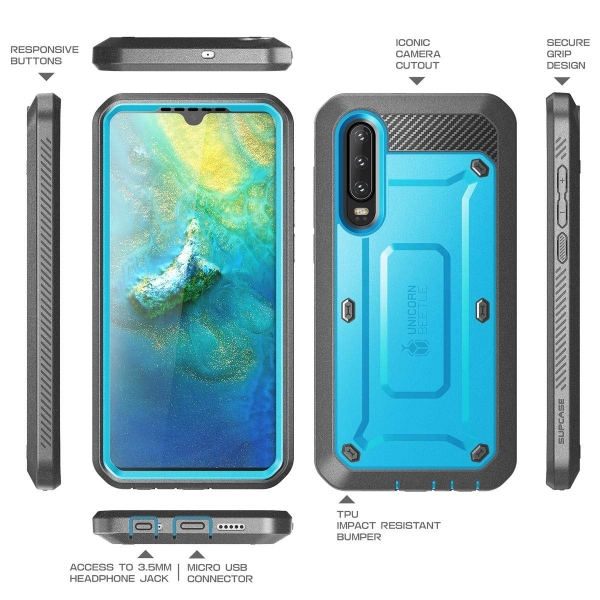 SUPCASE Huawei P30 Unicorn Beetle Pro Serisi Klf-Blue