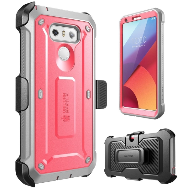 SUPCASE LG G6 Beetle PRO Rugged Holster Klf-Pink