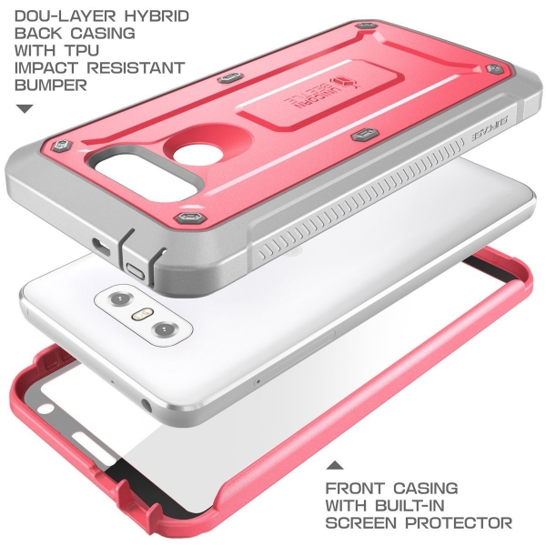 SUPCASE LG G6 Beetle PRO Rugged Holster Klf-Pink