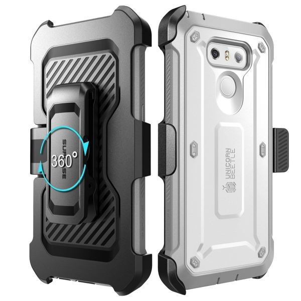 SUPCASE LG G6 Beetle PRO Rugged Holster Klf-White