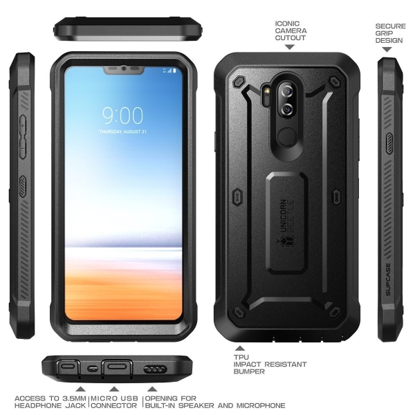 SUPCASE LG G7 ThinQ Klipsli Klf-Black