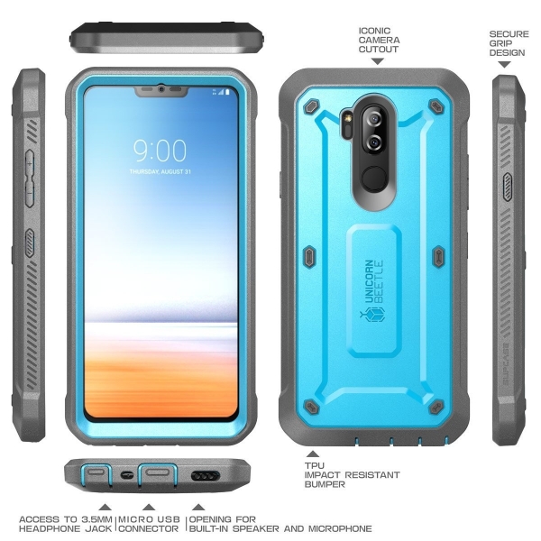 SUPCASE LG G7 ThinQ Klipsli Klf-Blue