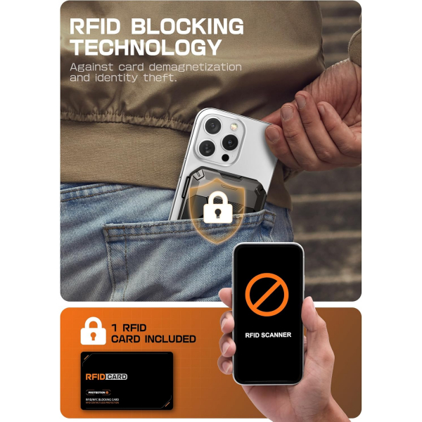 SUPCASE Manyetik C�zdan ve MagSafe AirTag Stand-Dark