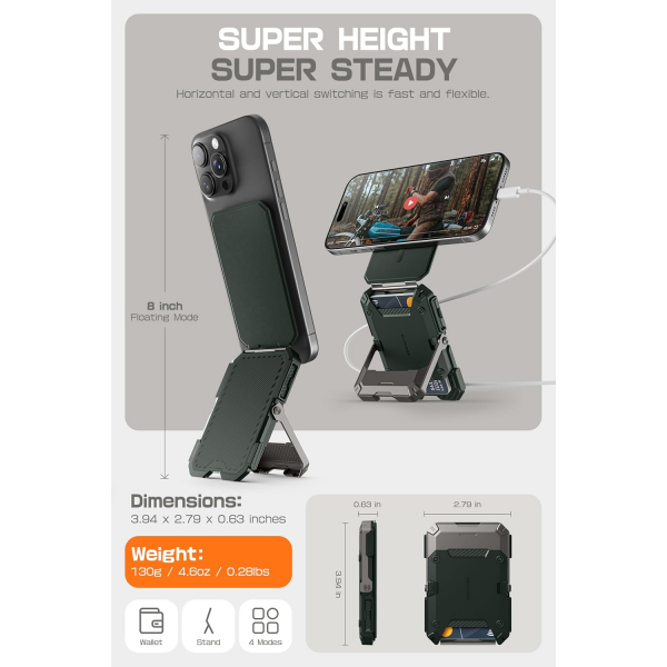 SUPCASE Manyetik Czdan ve MagSafe ile Uyumlu Stand-Guldan
